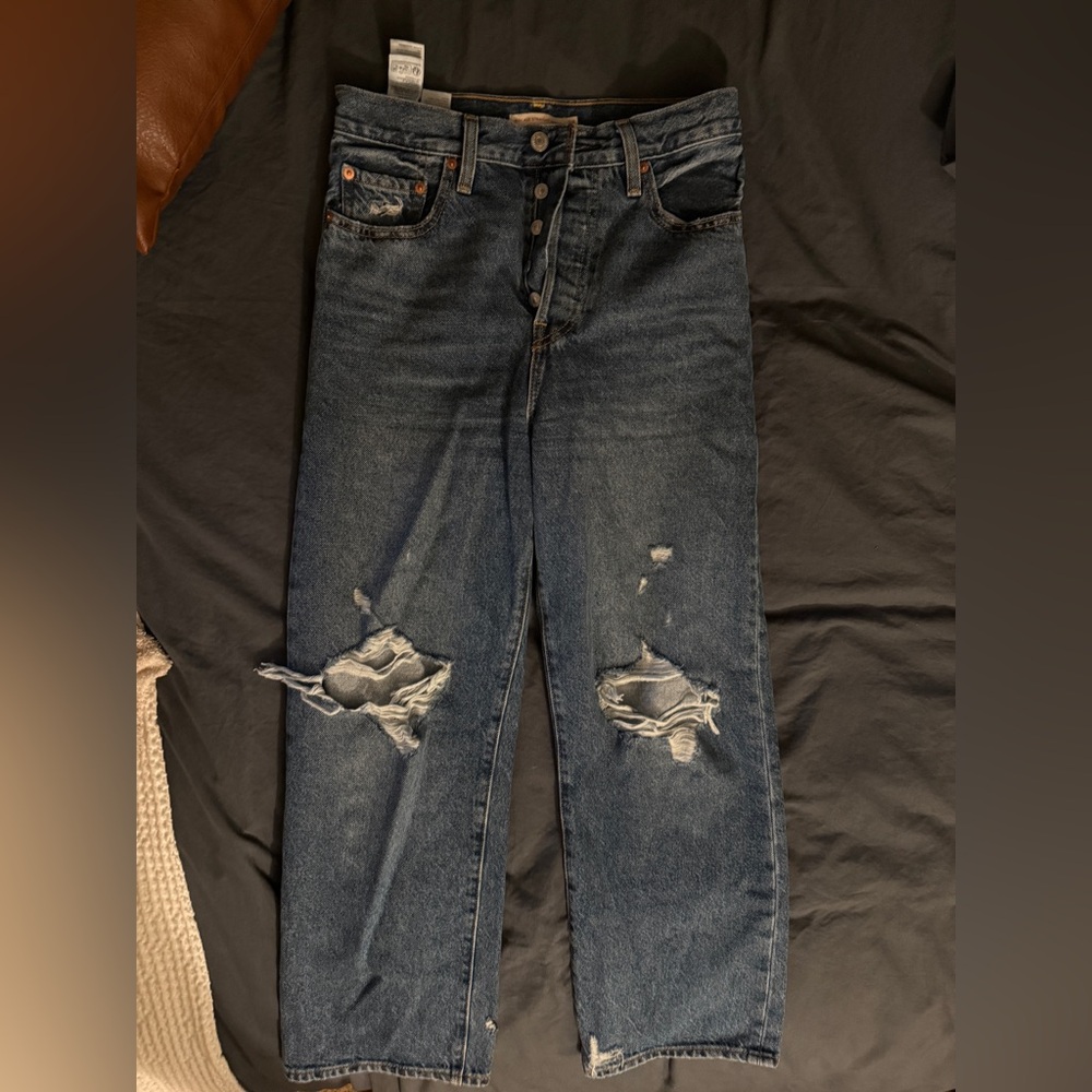 Levi's Women's Relaxed Distressed Blue Jeans